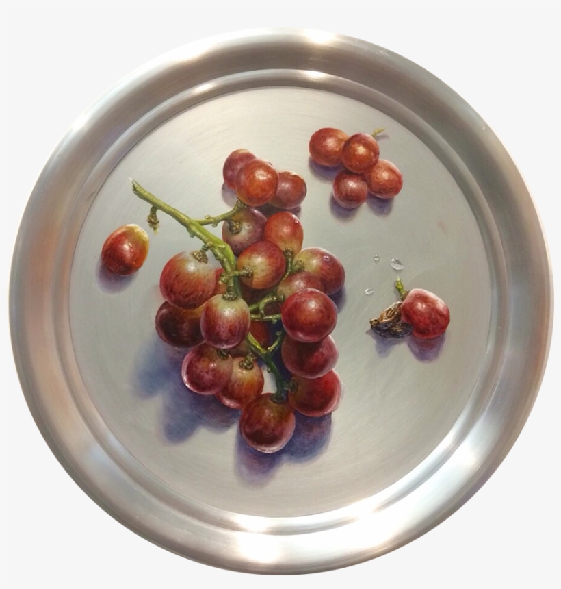 Grapes And Raisins, Oil On Aluminum, 11 Inches Diameter, - Sultana, transparent png download