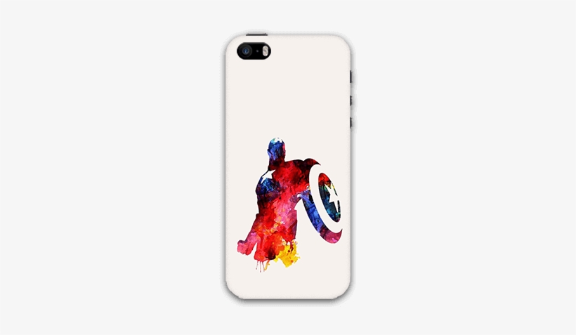 Water Color Captain America Iphone 5s Mobile Case Mobile - A32650971693 Iphone 5s Case 4 4s 5 5s 5c 6 6s Heroes, transparent png download