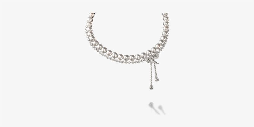 Strand Of Pearls Png White Pearls Png White Gold Cultured - Round Pearl Leaf Pear Boo Style Pendant Necklace 925, transparent png download