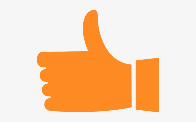 Thumbs Up Icon - Orange Thumb Up Icon, transparent png download