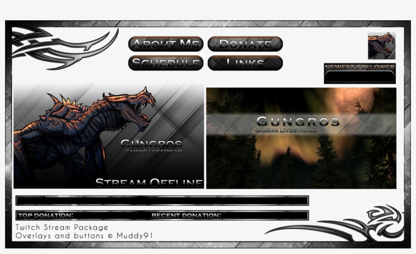 Twitch Overlays For Gungros - Twitch Overlay Dragon, transparent png download