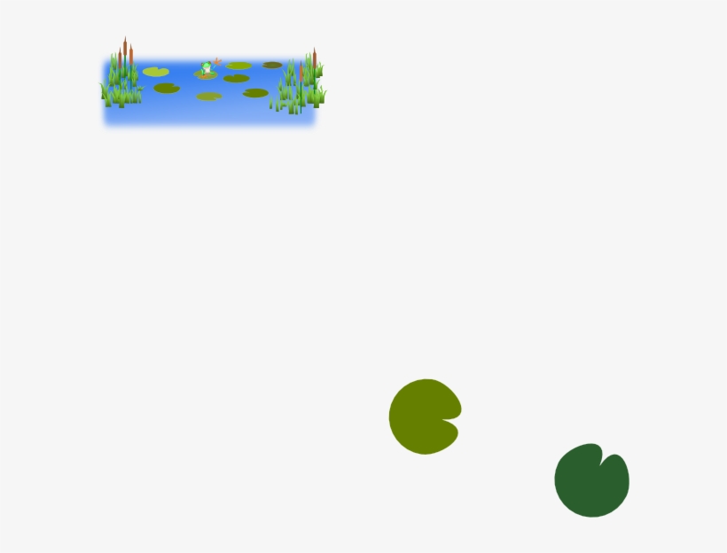 Frog In Pond Clip Art At Clker - Clip Art, transparent png download