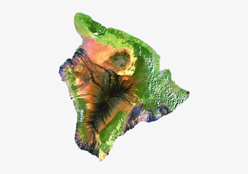 Hawaii Island From Space - Big Island Leilani Estates, transparent png download