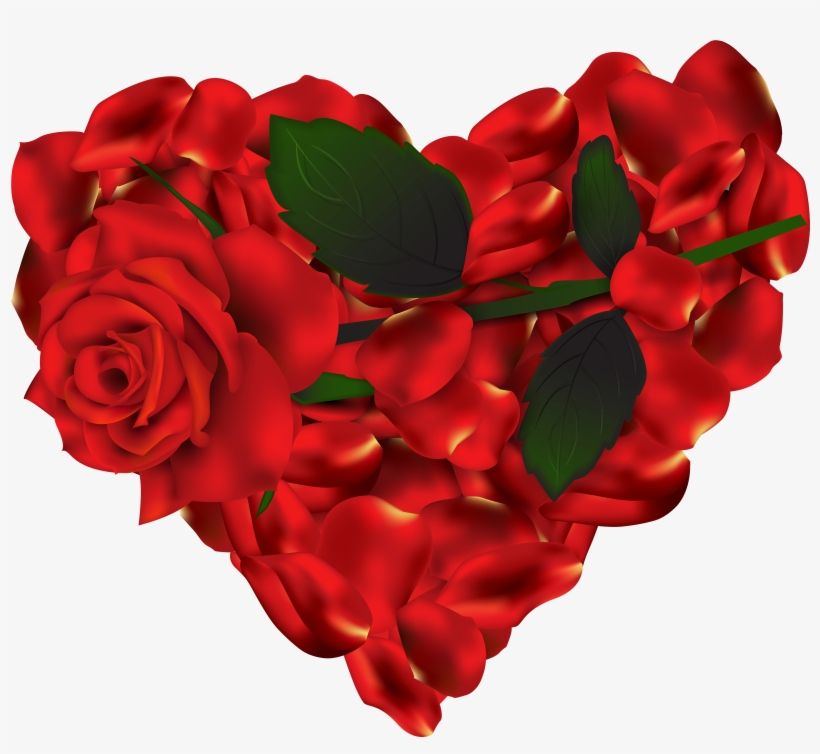 Heart Of Roses Png Clipart - Full Color Roses Heart Full Color Decal, Heart Rose, transparent png download