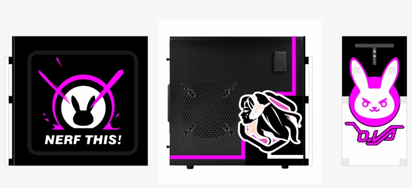 U6i03zi - Overwatch Dva Pc Case, transparent png download