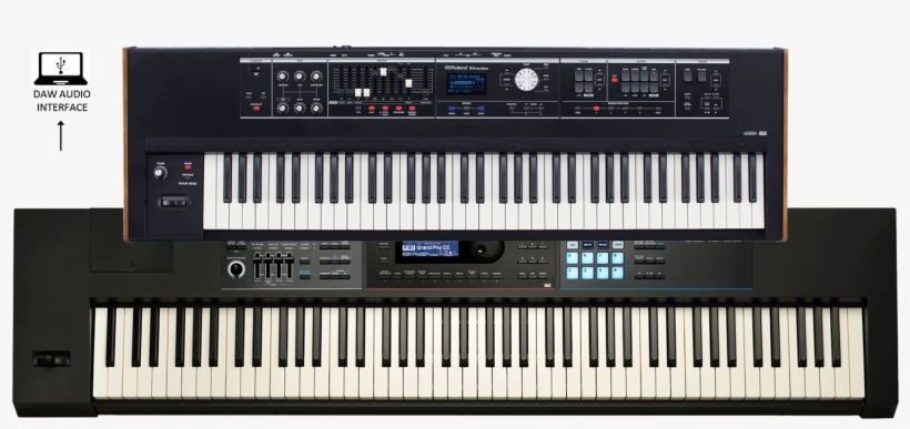 Vr 730 & Juno Ds88 Keyboards - Roland Vr-730 V-combo, transparent png download