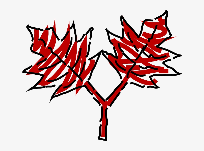 Red, Two, Tree, Plant, Vine, Leaves, Bush, Shrub - Trist Efterår Træ Png, transparent png download