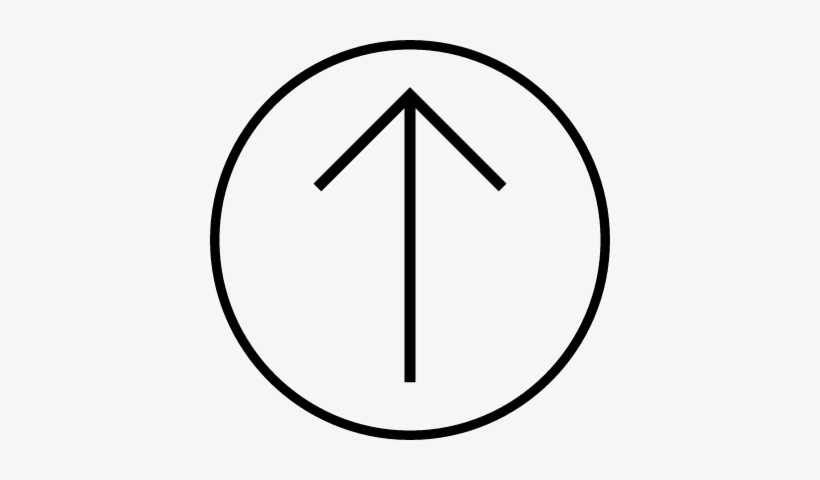 Arrow Up Inside A Circle Outline, Ios 7 Symbol Vector - Circle Outline Inside Transparent, transparent png download