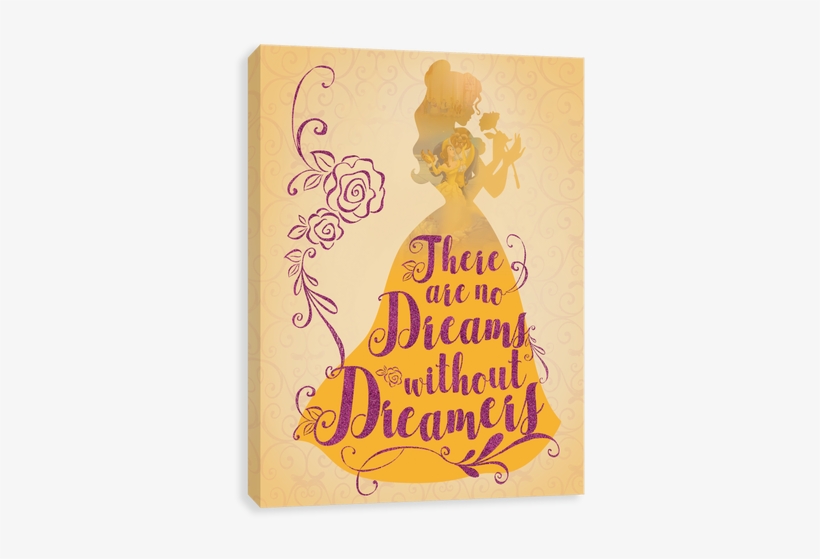 Royal Silhouette - Belle - Disney Canvases By Entertainart - Disney Princess 'without, transparent png download