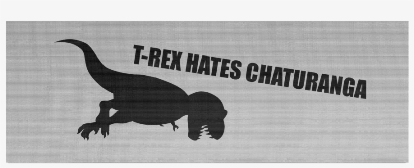 Funny Yoga Mat - T-rex Hates Bowling-1 Square Sticker 3" X 3", transparent png download