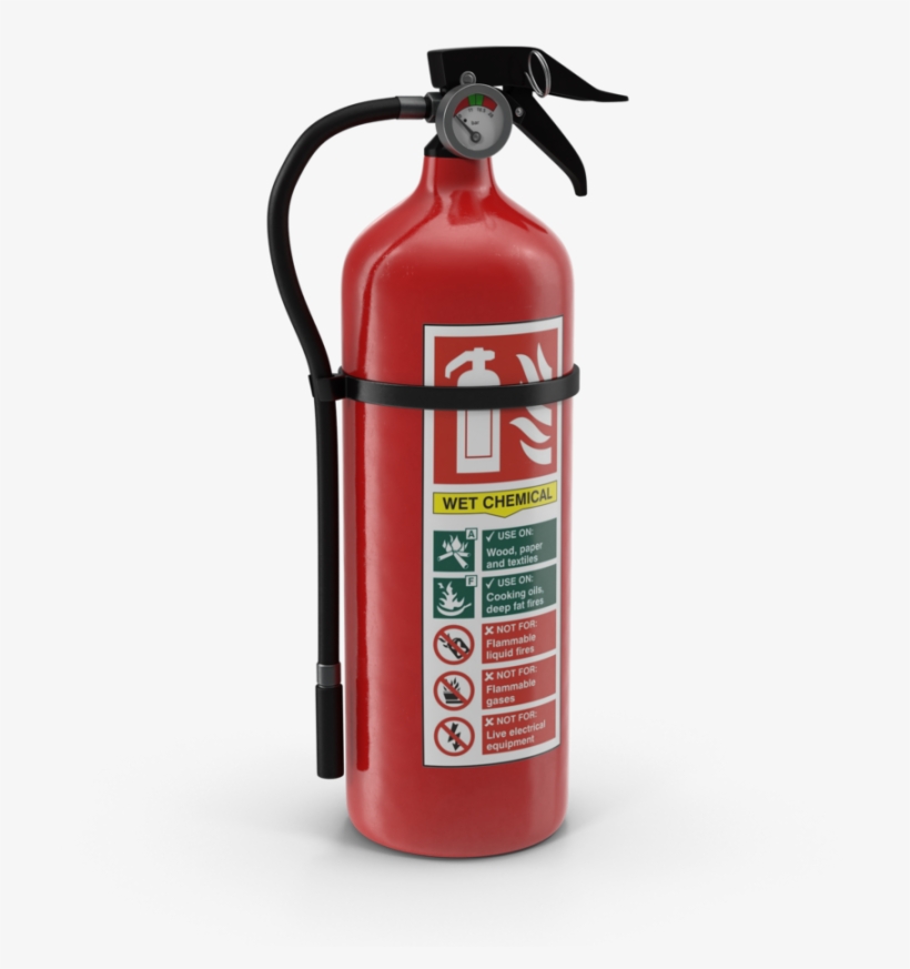 H16 - 2k - Fire Extinguisher Wet Chemical Id Sign 75mm X 200mm, transparent png download