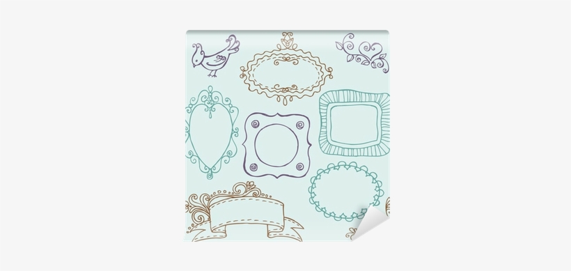 Sweet Doodle Frames With Birds And Flower Elements - Bird, transparent png download
