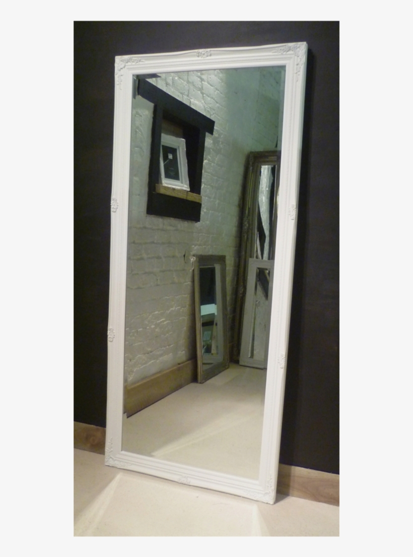 An Overall View Of This Striking Contemporary Mirror - Modern Full Length White Mirror 165cm, transparent png download