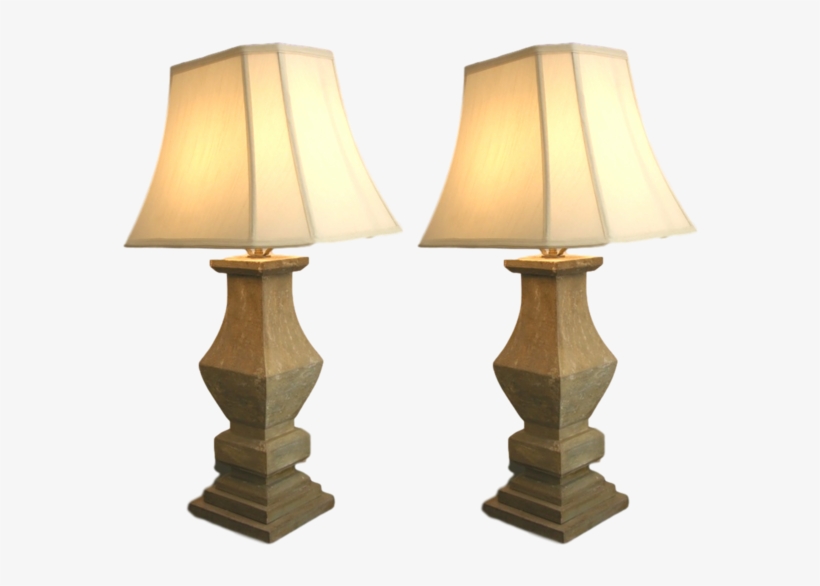 1920s French Shabby Chic Pair Of Baluster Wooden Lamps - Shabby Chic, transparent png download