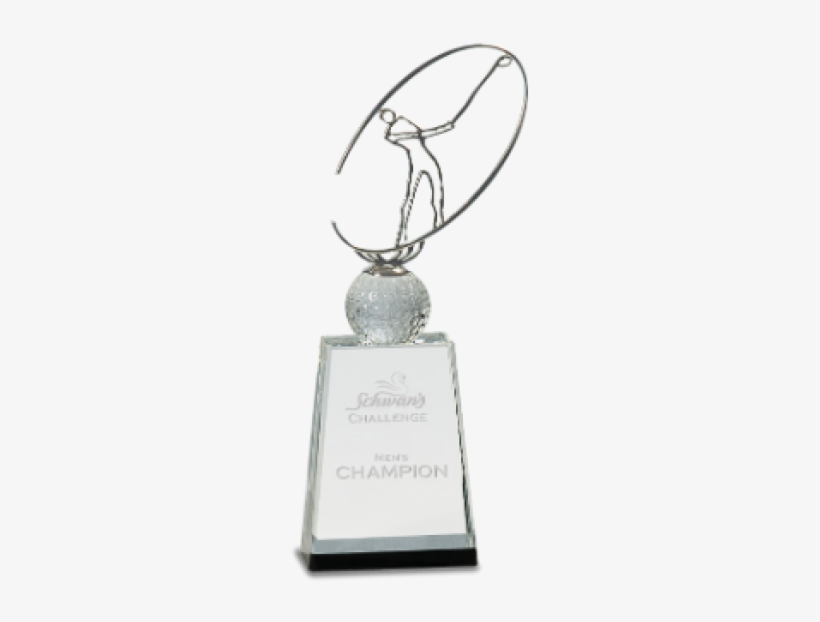 Personalized Swinging Golfer On Crystal Base, transparent png download