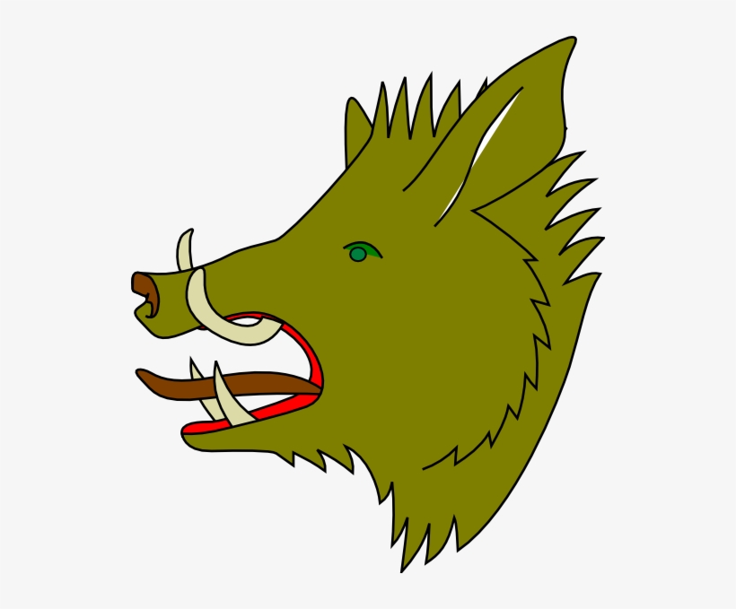 How To Set Use Green Boar Clipart - Wild Boar, transparent png download