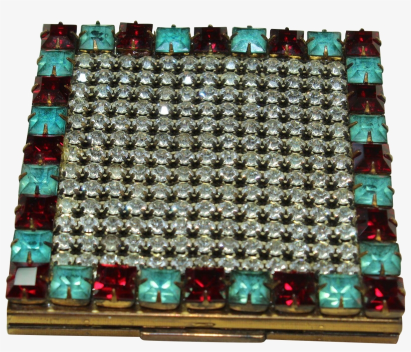 Vintage Crystal Make Up Compact From Little Vintage - Compact, transparent png download