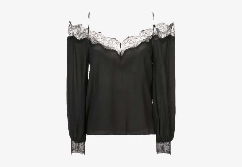Dora Blouse With Lace Trim - Lace, transparent png download