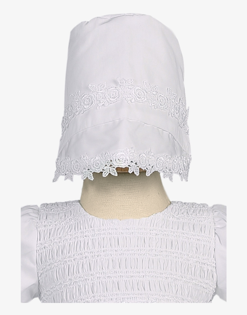 Cotton Christening Gown, Smocked W Venise Lace Trim - Crochet, transparent png download