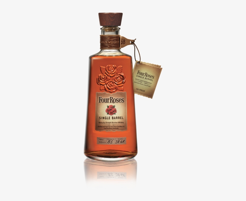 A Premium Single Barrel Bourbon With A Taste That Is - Four Roses Single Barrel Bourbon Whiskey - 750 Ml Bottle, transparent png download