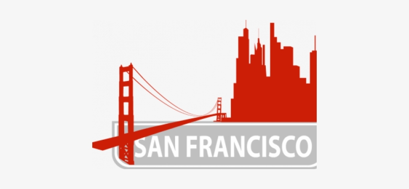 Golden Gate Bridge Illustration Png Download - San Francisco Outline, transparent png download