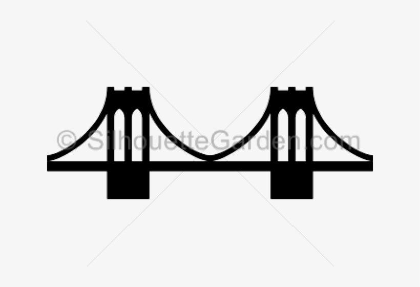 Broken Bridge Clipart Crossing Bridge - Brooklyn Bridge Clip Art, transparent png download