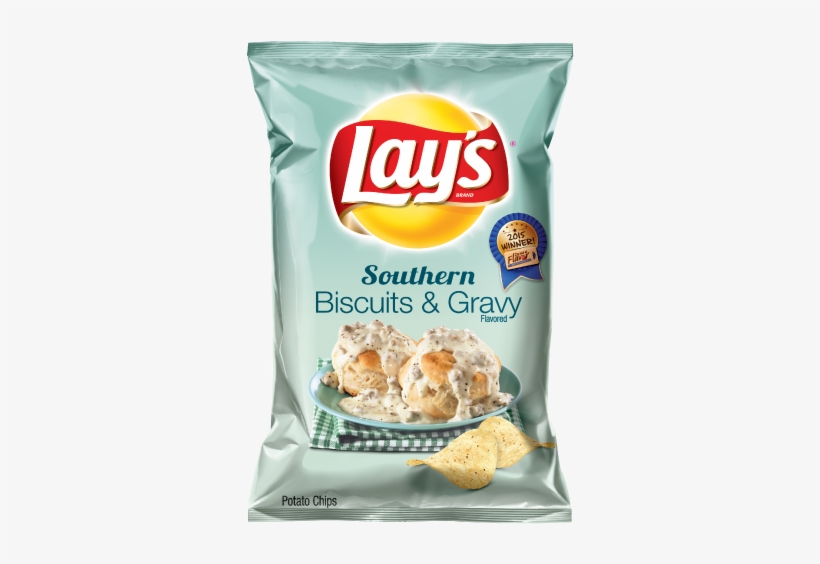 Lay's® Southern Biscuits & Gravy Flavored Potato Chips - Biscuits And Gravy Chips, transparent png download