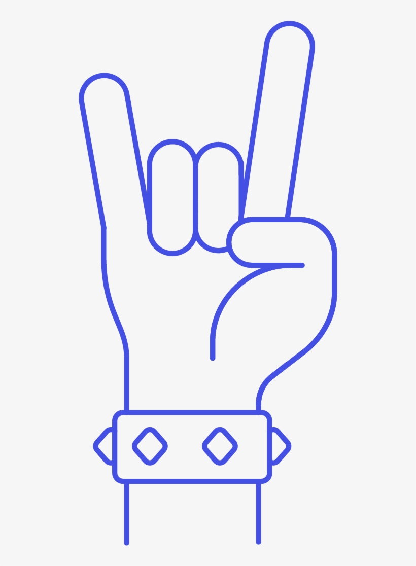 08 Hand Rock Front - Smile, transparent png download