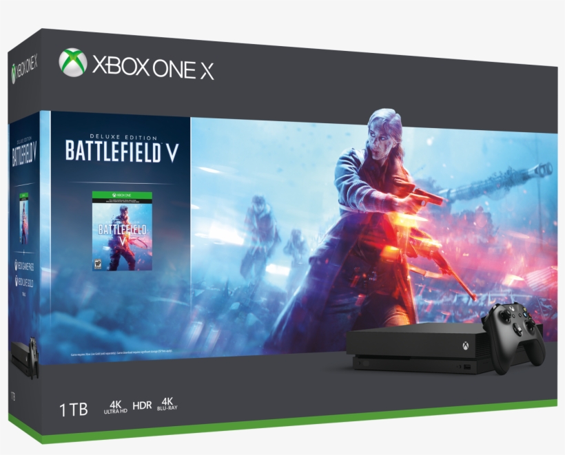 Xbox One S And Xbox One X Battlefield V Bundles - Battlefield V Xbox One X Bundle, transparent png download