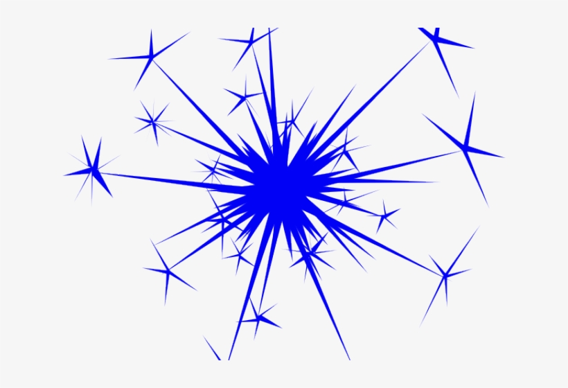 Sparkle Clipart Blue - Blue Firework Clipart, transparent png download