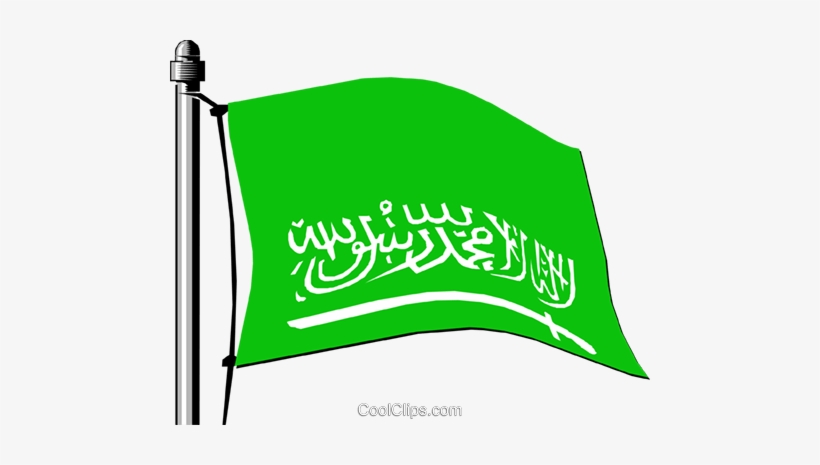 Saudi Arabia Flag Royalty Free Vector Clip Art Illustration - Bandeira Da China Png, transparent png download