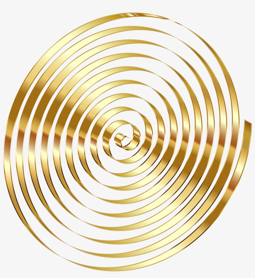 Clipart Gold 3d Spiral Variation 2 No Background - Spirals Png On Transparent Background, transparent png download