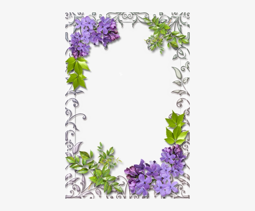 Cute White Frame With Lilac Borders And Frames, Borders - Lilac Frame Png, transparent png download
