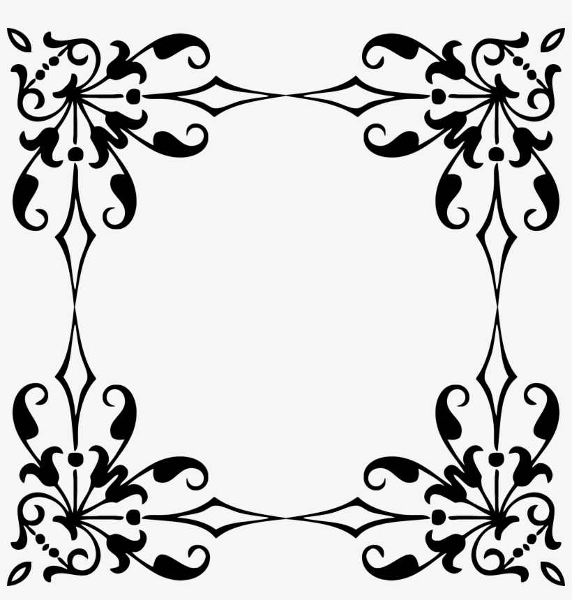 Floral Design Floral Ornament Picture Frames Decorative - Picture Frame, transparent png download