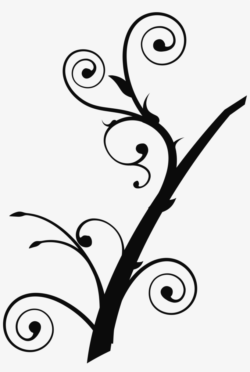 Twisted Branch 2 Banner Library - Tree Branch Clip Art, transparent png download