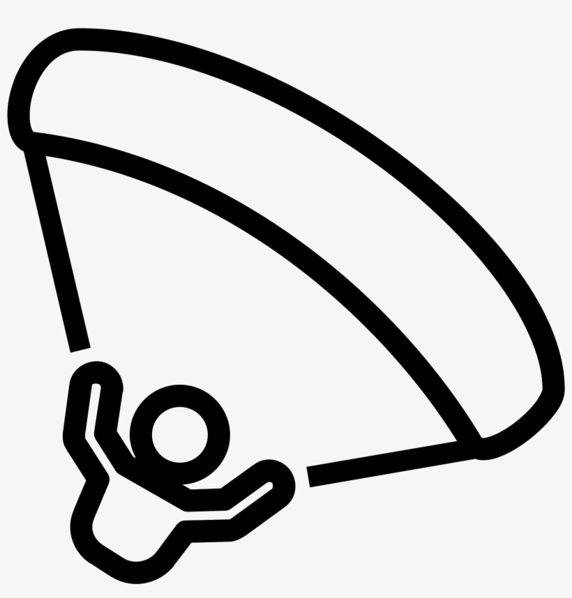 A Paragliding Symbol Is Represented With A Big Piece - Icon, transparent png download