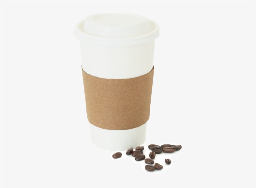 Hot Cup Sleeves - Coffee Cup With Heat Sleeve, transparent png download