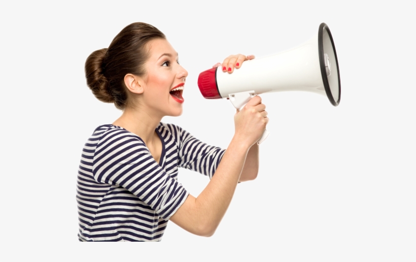 Allow Pre-agent Customers To Identify With Your Brand - Someone With A Megaphone, transparent png download