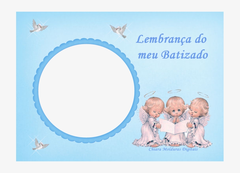 Varias Moldura Para Batizado Para Vocês Criarem Sua - Moldura Para Foto De Batizado, transparent png download