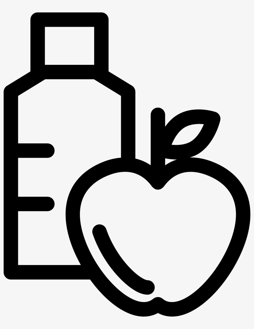 Apple And Water Bottle Comments - Apple And Water Icon, transparent png download