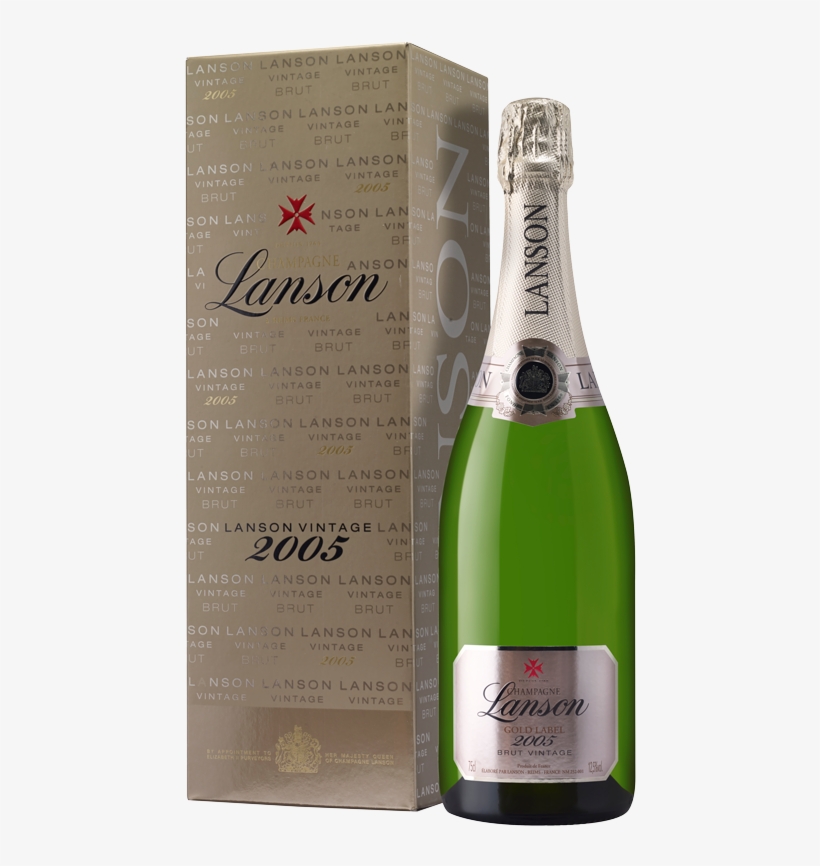 Champagne Lanson Vintage Gold Label 2005 - Lanson, transparent png download