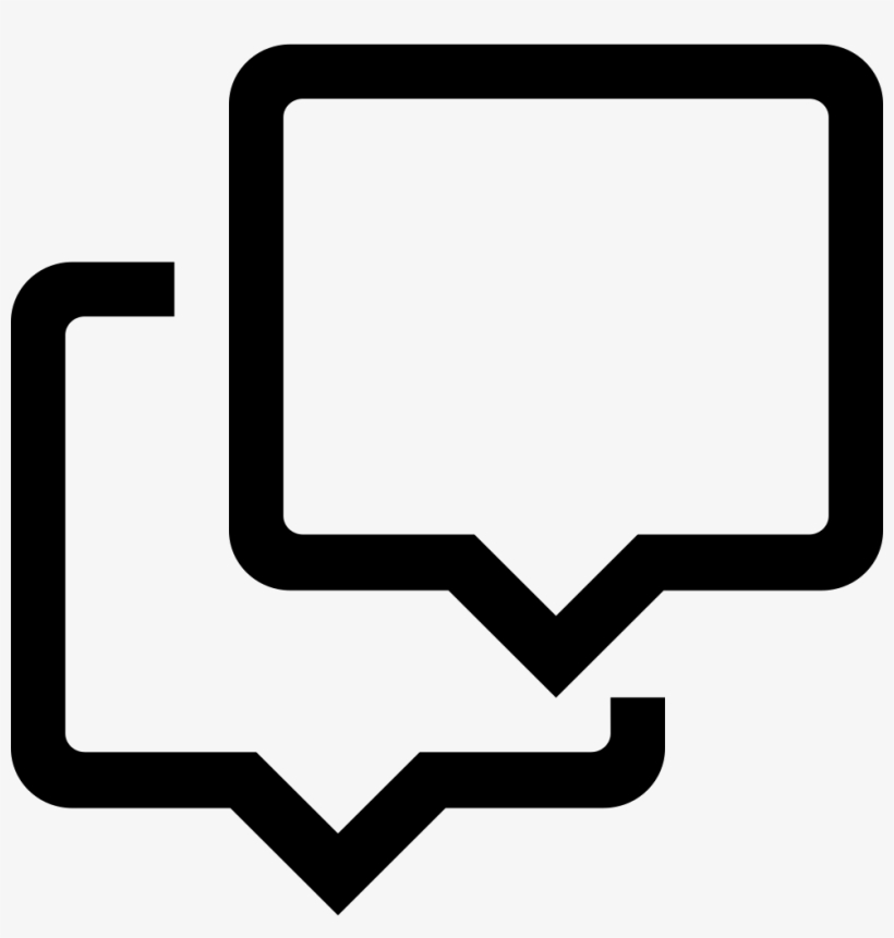 Chat Two Speech Balloons Outline Of Rectangular Shape - Shape, transparent png download