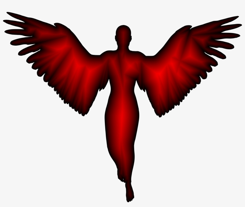 This Free Icons Png Design Of Angel Silhouette Crimson, transparent png download