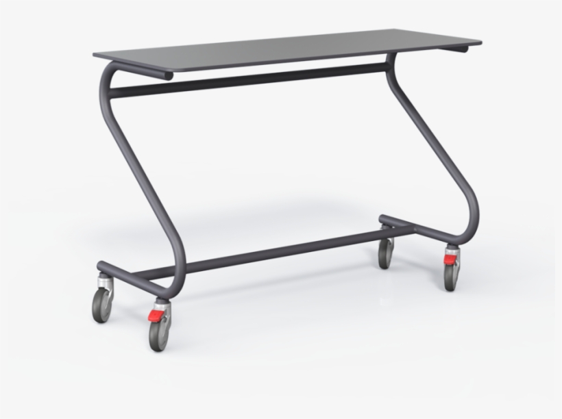 Desk Simpele Mobile Workstation Rectangle Shape Gray - Shape, transparent png download