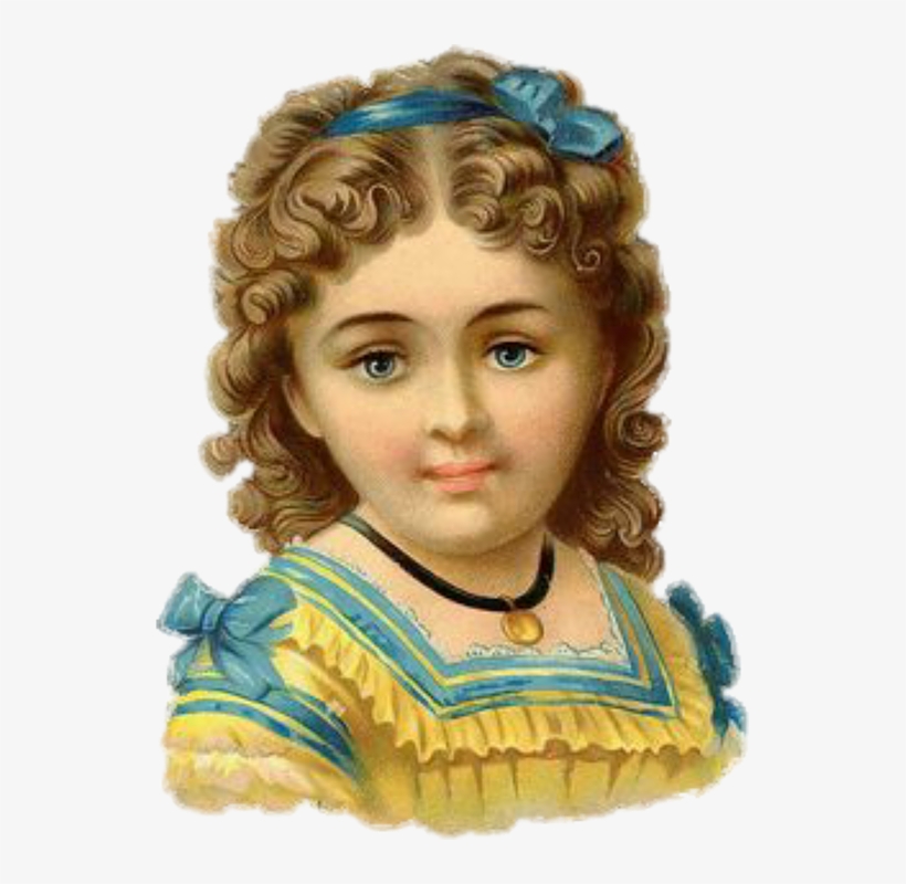 Vintage, Cute, Victorian, Girl, Woman, Antique, Page - Girl, transparent png download