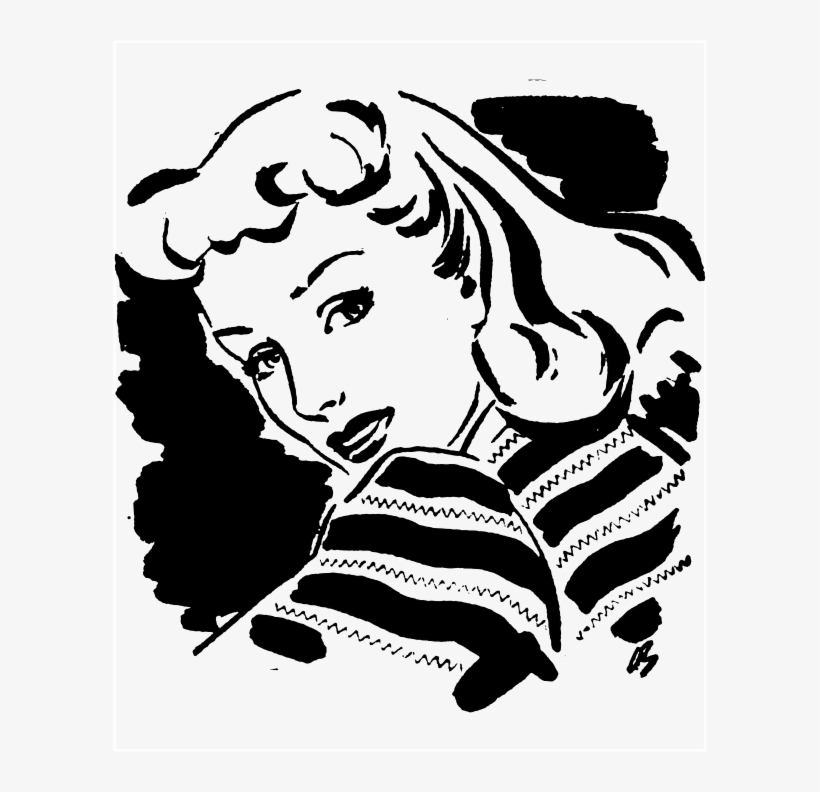 Fotomural- Vintage Girl - Vintage Girl, transparent png download