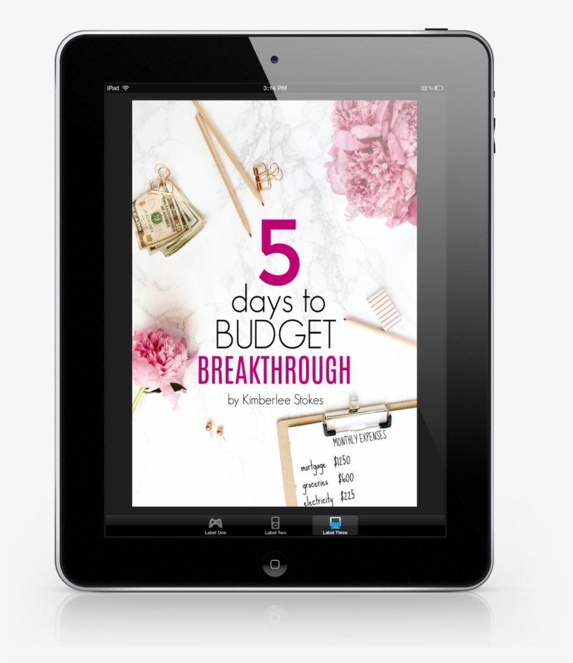5 Days To Budget Breakthrough Ipad Mockup Copyright - Tablet Computer, transparent png download