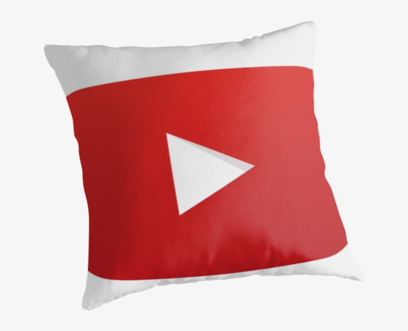 Free Youtube Play Button Emoji Red - Throw Pillow, transparent png download