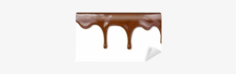 Liquid Chocolate Dripping From Cake On White Background - Chocolate, transparent png download