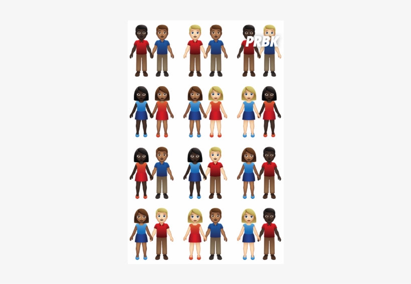 Des Nouveaux Emojis Version Couples Mixtes Bientôt - Emoji Couples, transparent png download